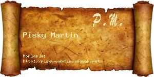 Pisky Martin névjegykártya