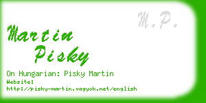 martin pisky business card